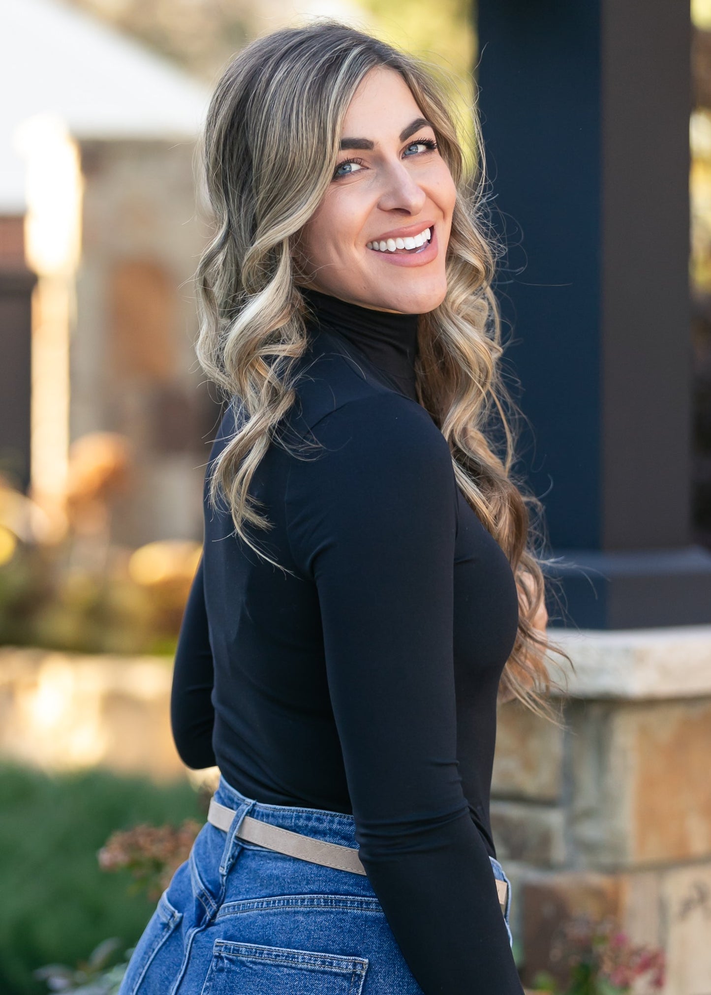 Long Sleeve Mock Neck Body Suit FF Layering Essentials