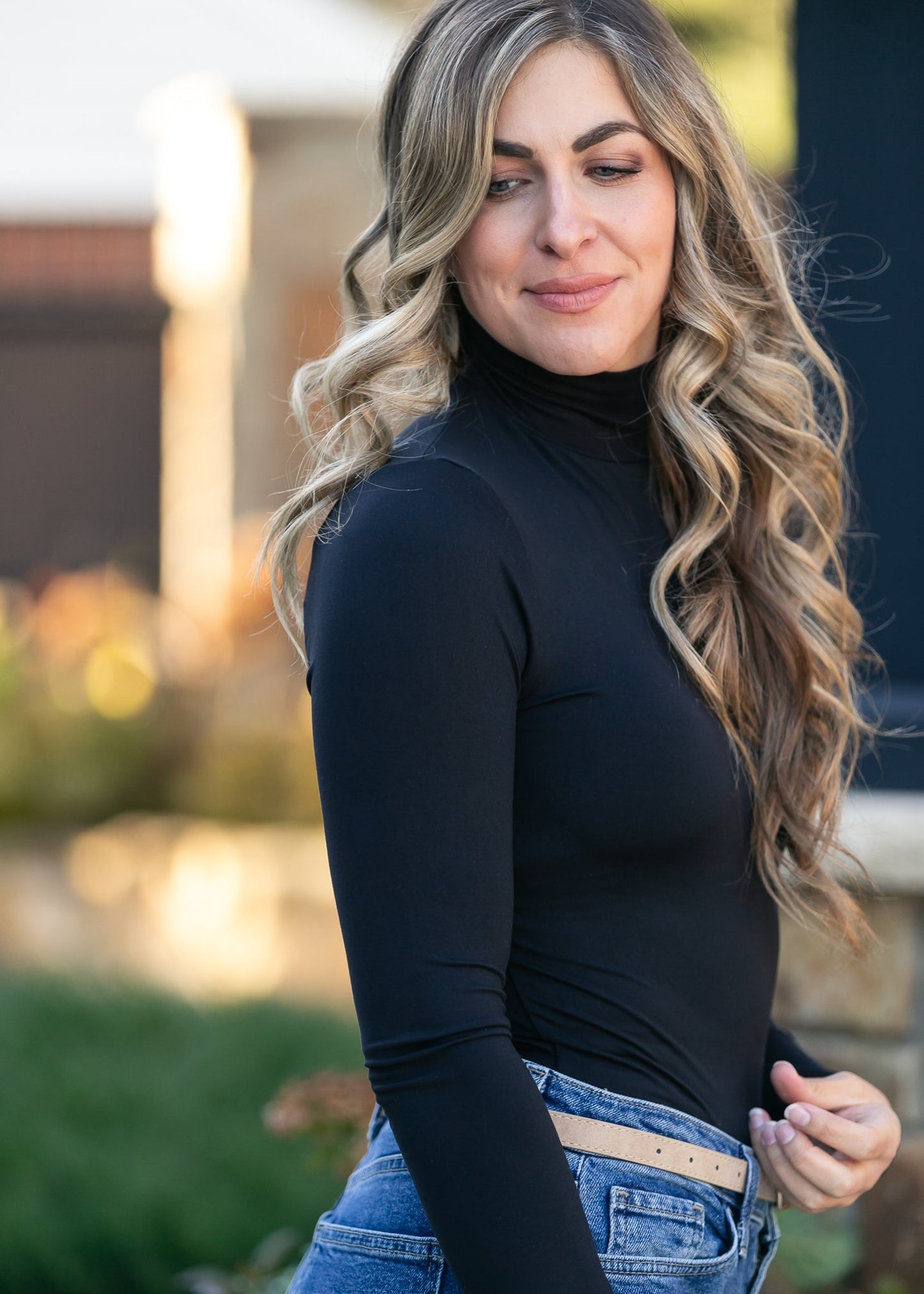 Long Sleeve Mock Neck Body Suit FF Layering Essentials