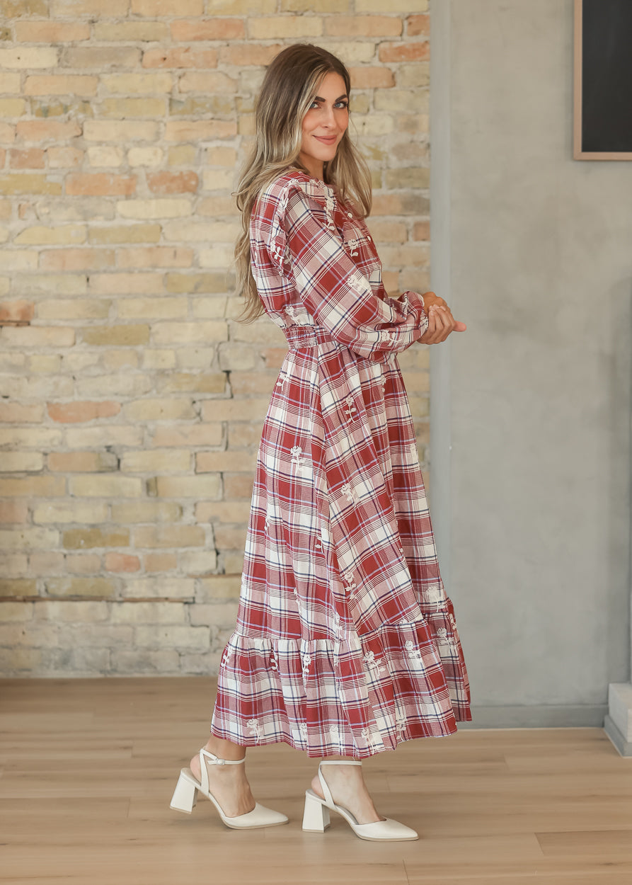Long Sleeve Ruffle Detail Maxi Dress FF Dresses