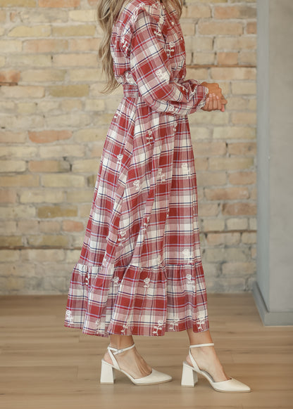 Long Sleeve Ruffle Detail Maxi Dress FF Dresses