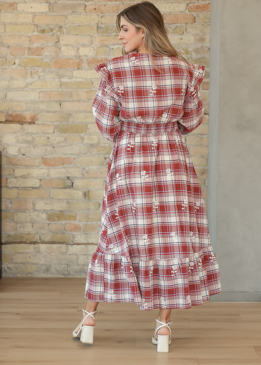 Long Sleeve Ruffle Detail Maxi Dress FF Dresses