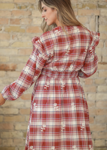 Long Sleeve Ruffle Detail Maxi Dress FF Dresses