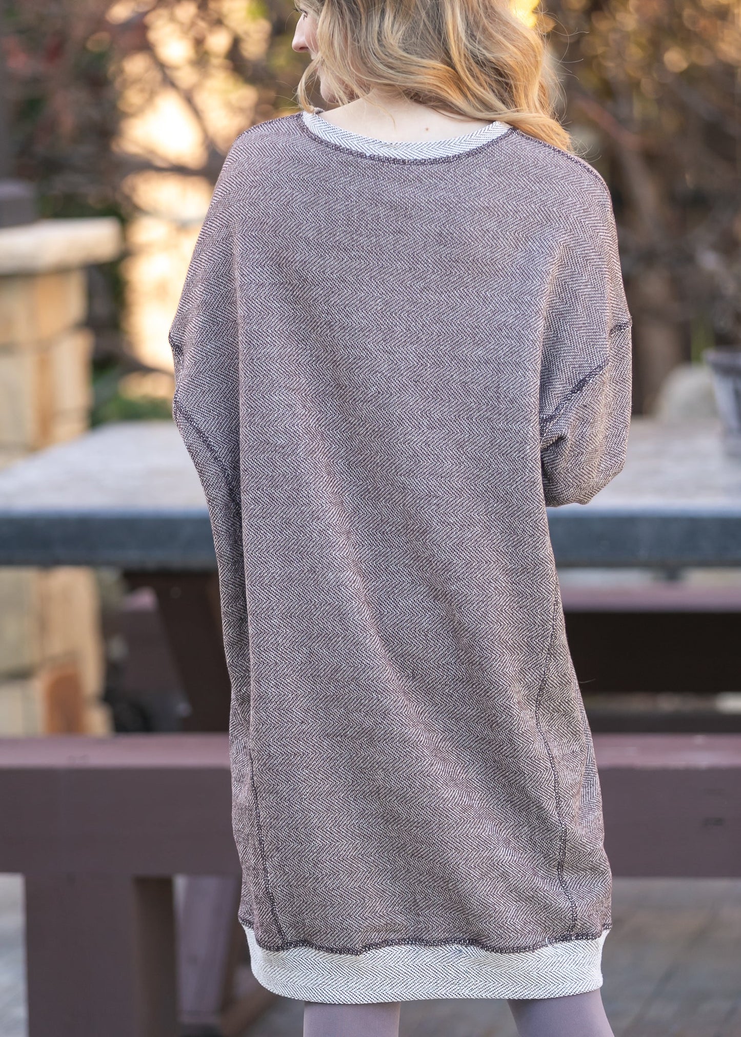 Long Sleeve Seam Detail Midi Dress FF Dresses