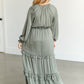 Long Sleeve V-neck Satin Maxi Dress FF Dresses