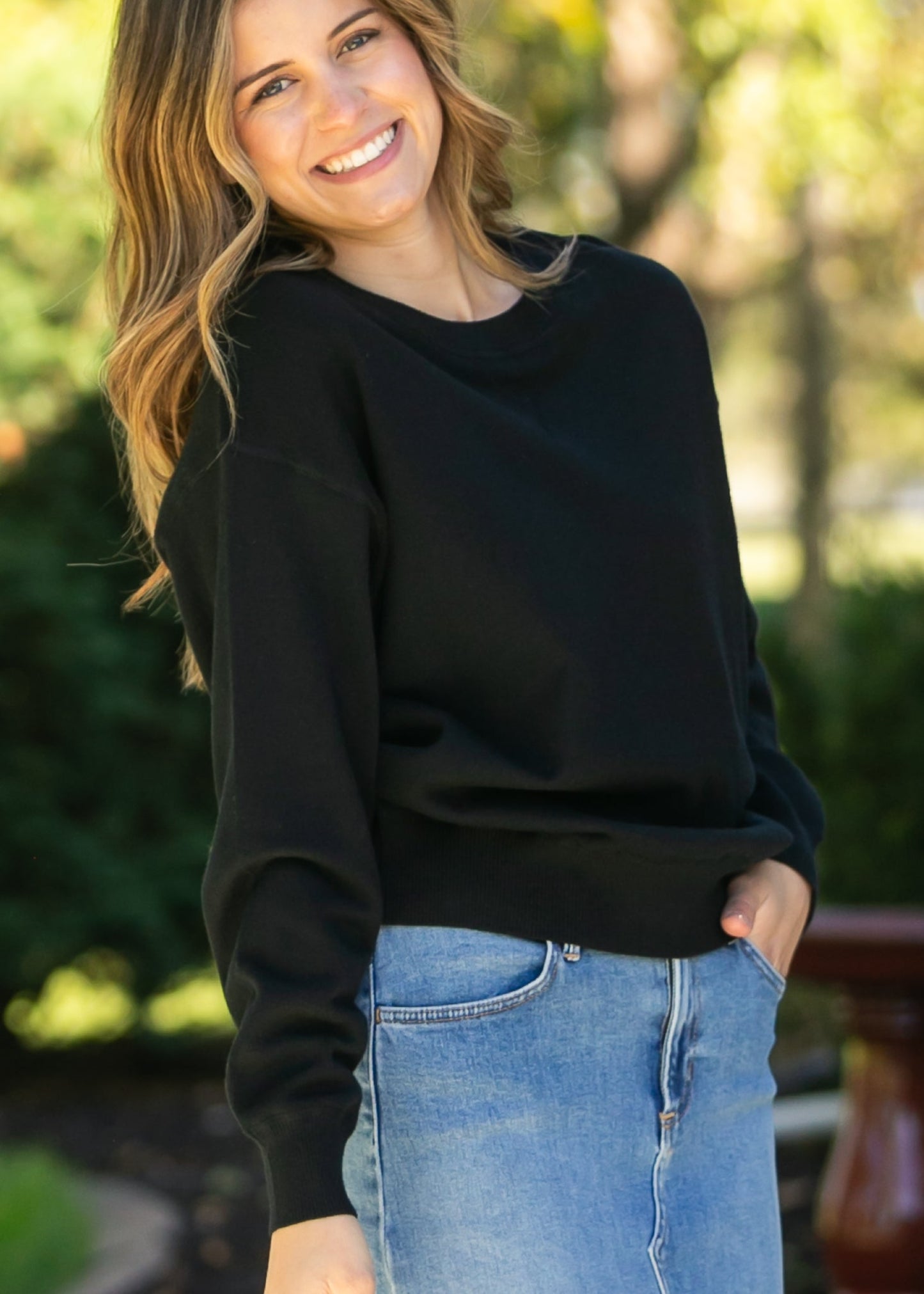 Loose Fit Heavy Knit Pullover Sweater FF Tops
