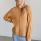 Loose Knit Camel Crewneck Sweater FF Tops