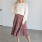 Loose Knit Textured Crewneck Sweater FF Tops