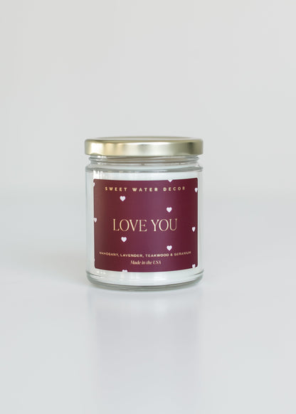 Love You 9 oz Soy Candle Gifts