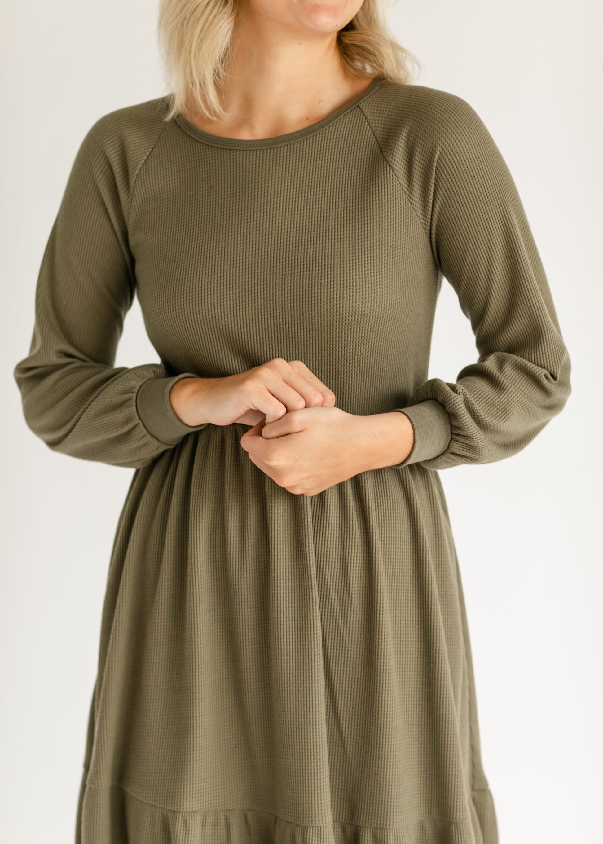 Luna Long Sleeve Tiered Midi Dress IC Dresses
