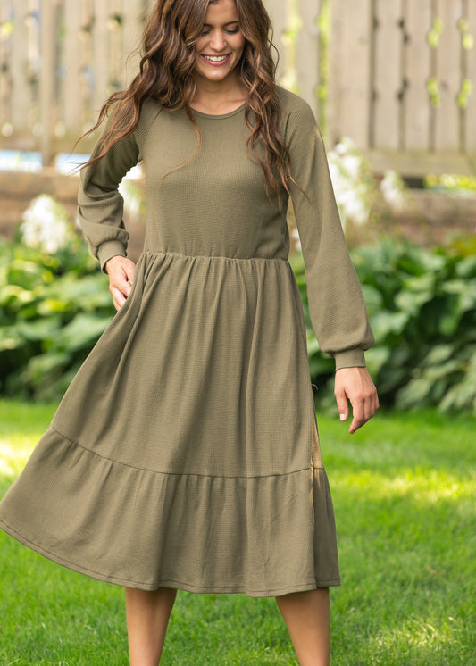 Luna Tiered Midi Dress IC Dresses
