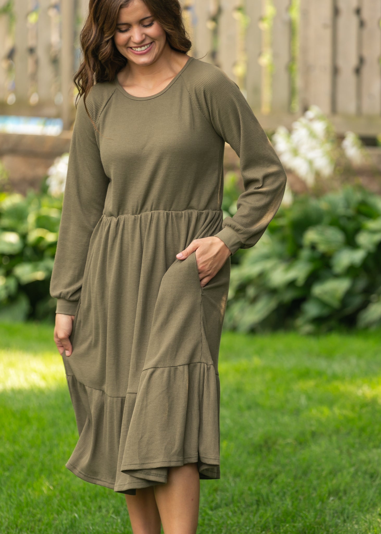 Luna Tiered Midi Dress IC Dresses