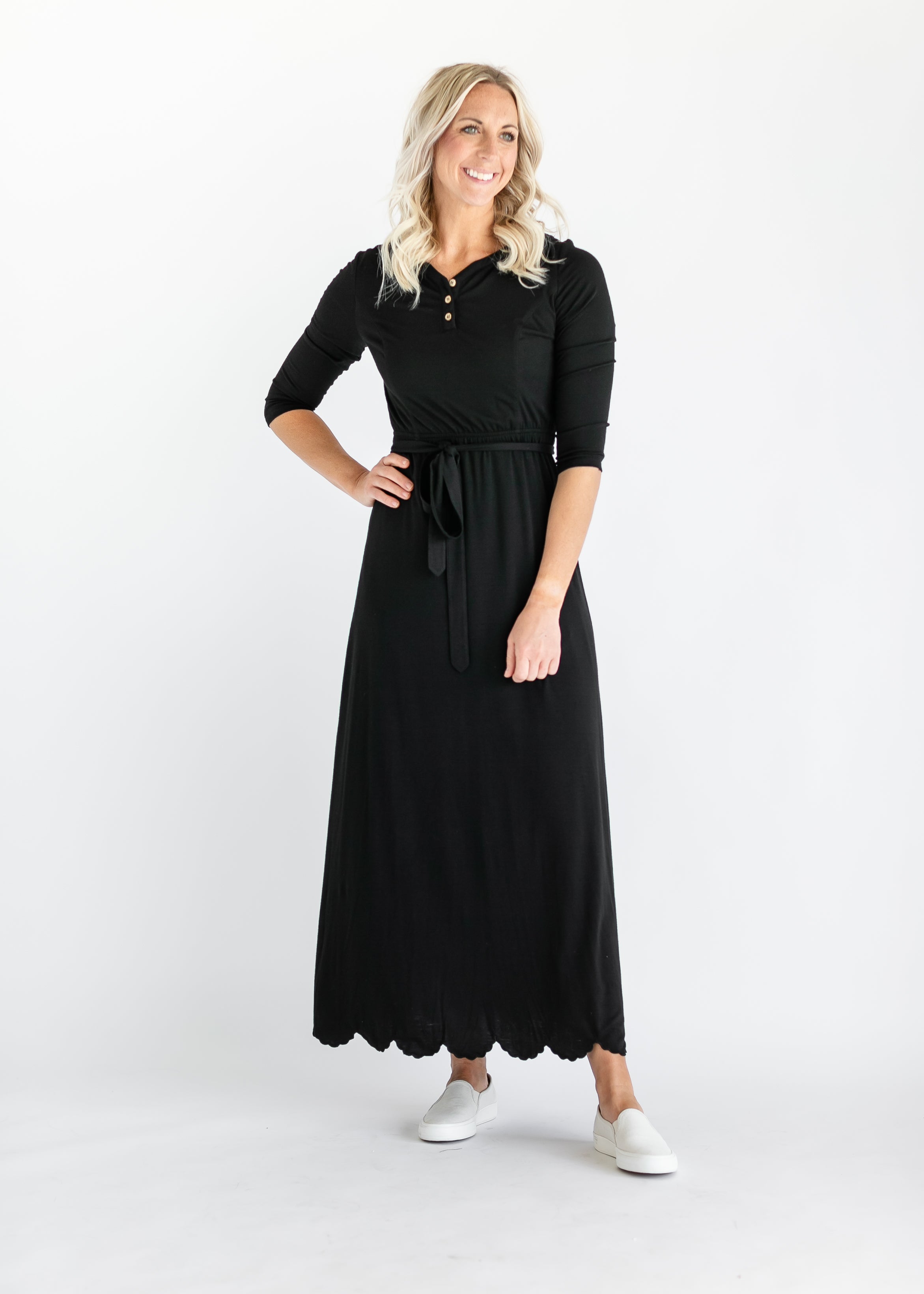 Lydia Button Front Maxi Dress