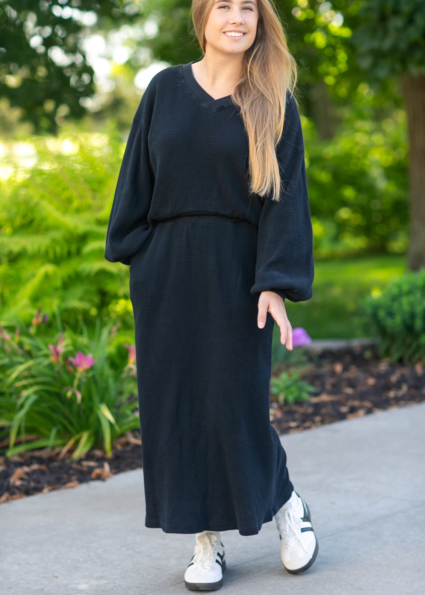 Lynette Waffle Thermal V-Neck Set (Copy) IC Tops