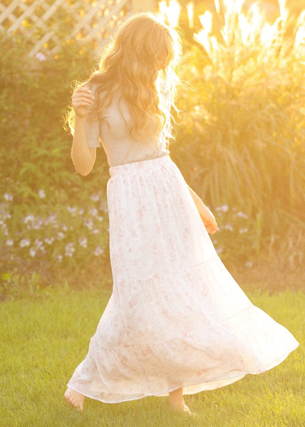 Lynn Pink Floral Maxi Skirt IC Skirts
