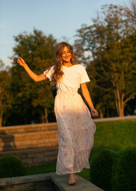 Lynn Pink Floral Maxi Skirt IC Skirts