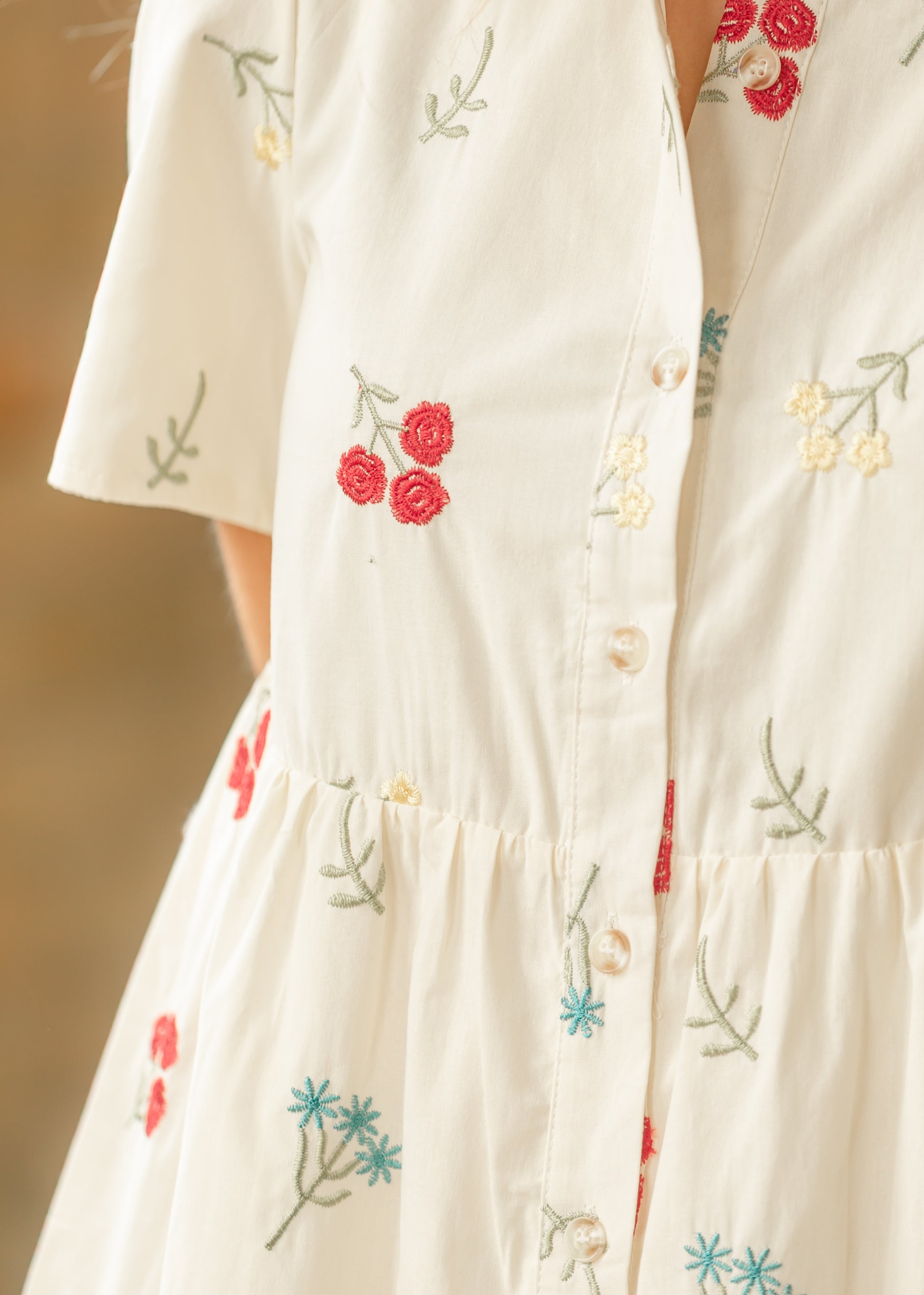 Maeve Embroidered Floral Midi Dress - FINAL SALE XS Maeve Embroidered Floral Midi Dress - FINAL SALE XS