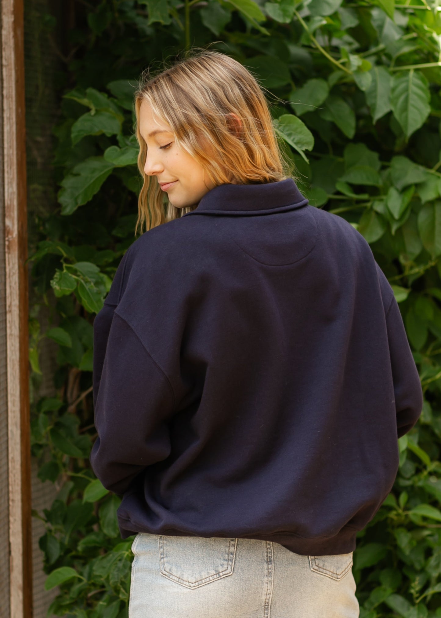 Maggie Checker Contrast Sweater FF Tops