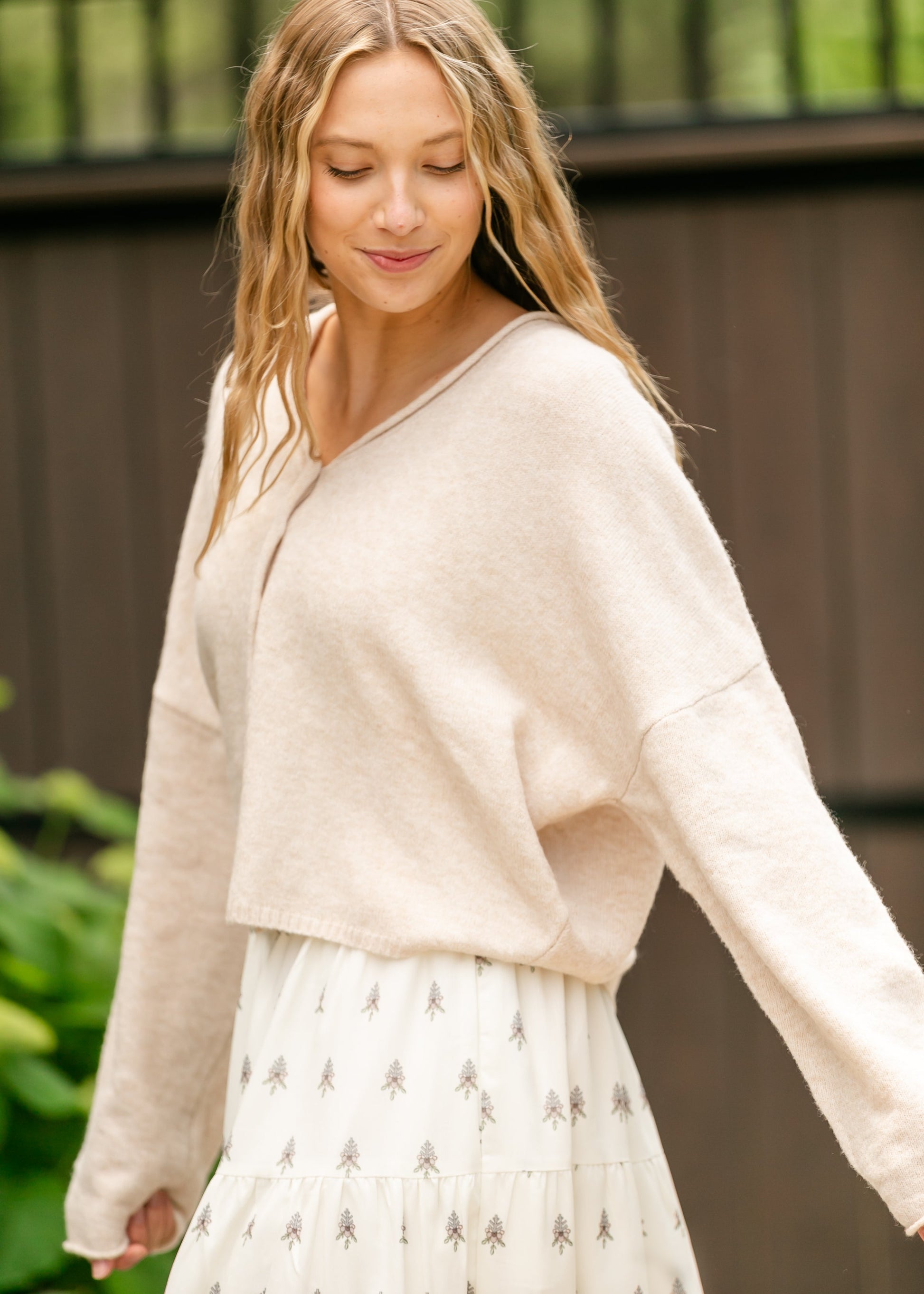 Maia V-neck Button Cardigan FF Tops