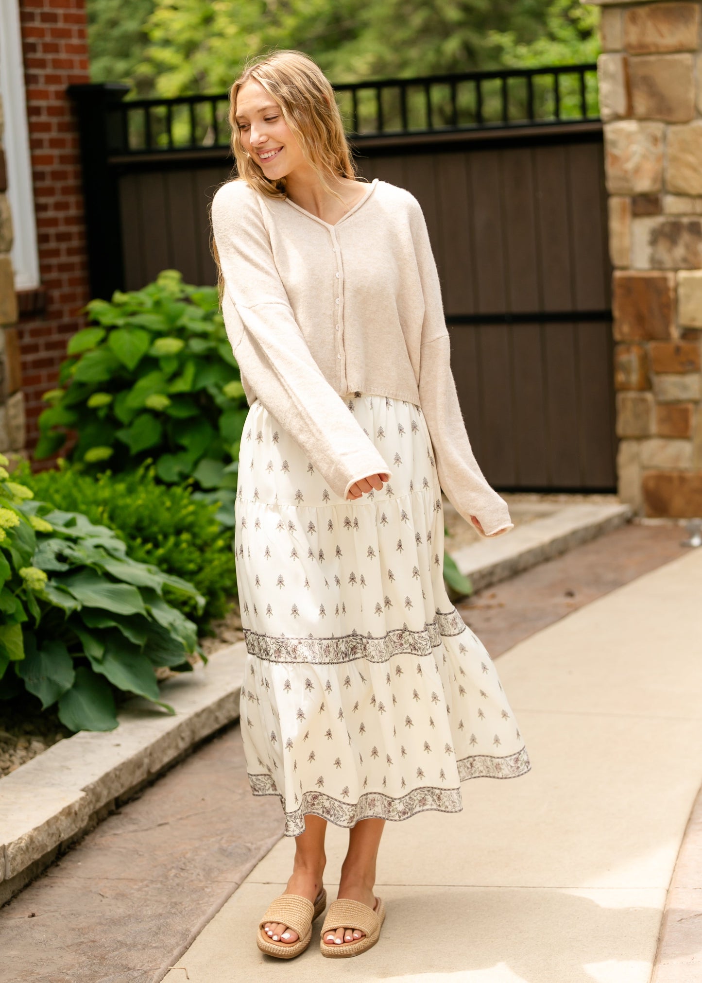 Maia V-neck Button Cardigan FF Tops