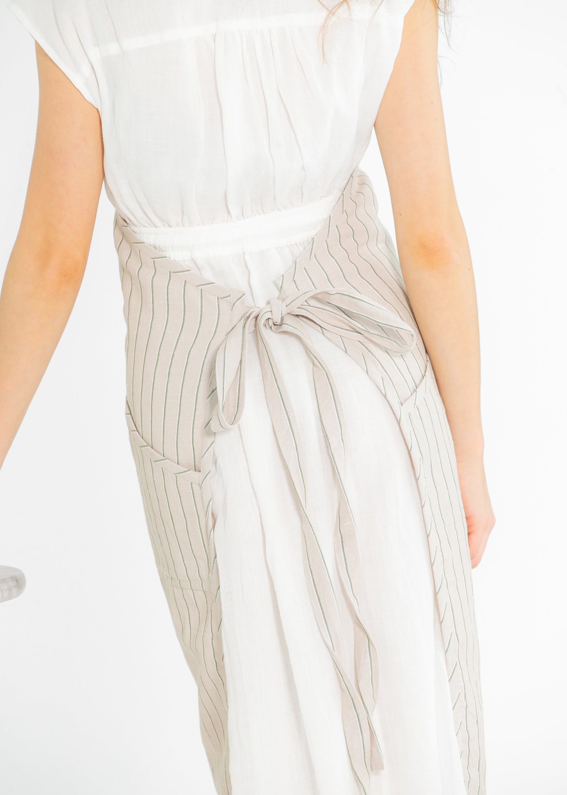 Maison Linen Blend Striped Apron FF Home + Lifestyle