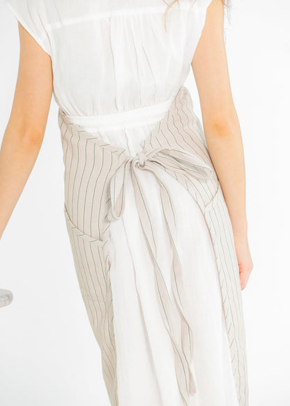Maison Linen Blend Striped Apron FF Home + Lifestyle