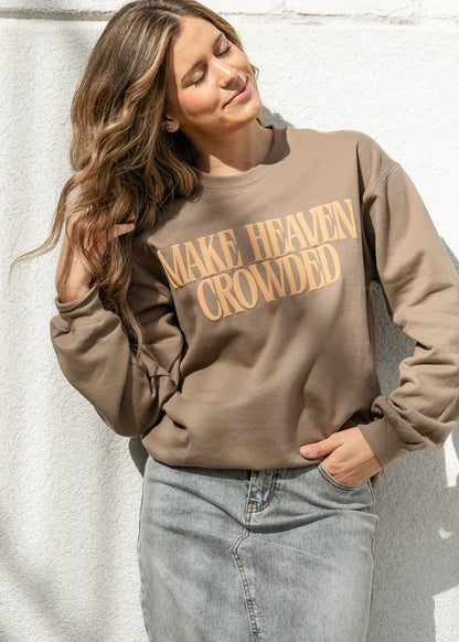 Make Heaven Crowded Pullover Sweatshirt FF Tops
