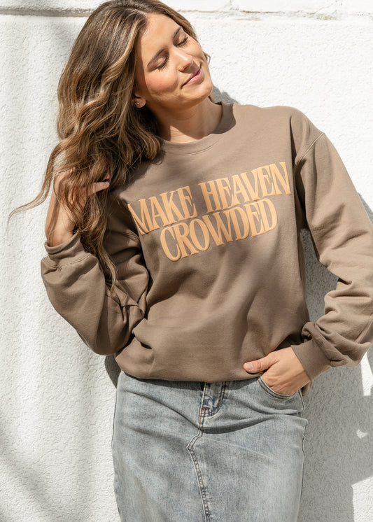 Make Heaven Crowded Pullover Sweatshirt FF Tops