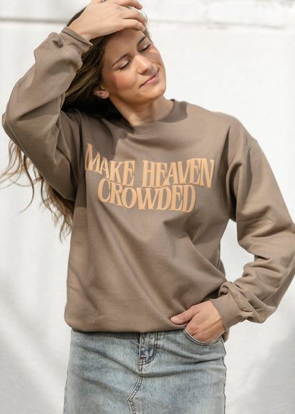 Make Heaven Crowded Pullover Sweatshirt FF Tops