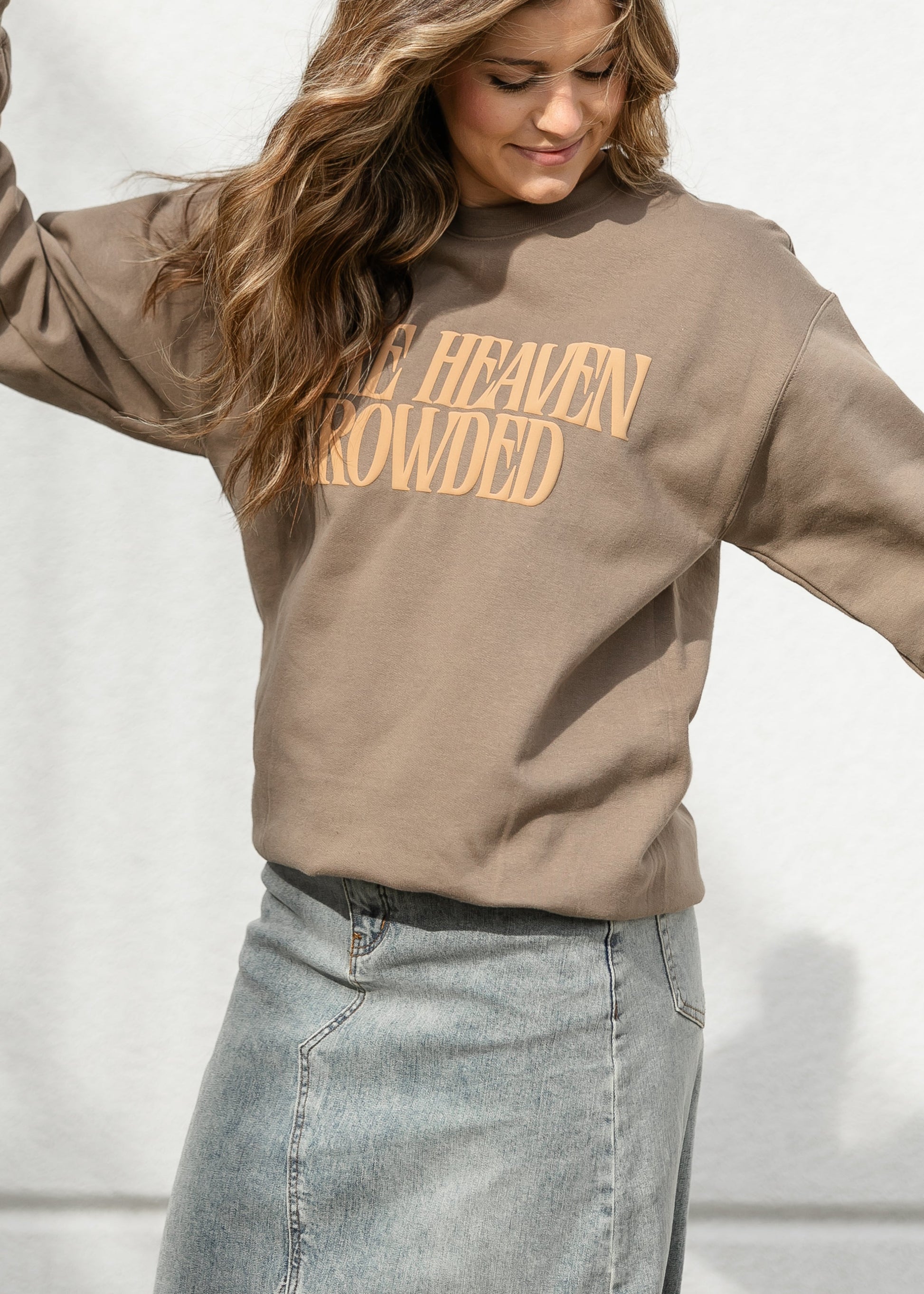 Make Heaven Crowded Pullover Sweatshirt FF Tops
