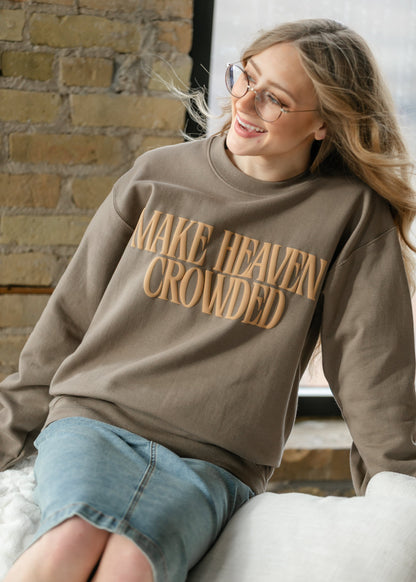 Make Heaven Crowded Pullover Sweatshirt FF Tops