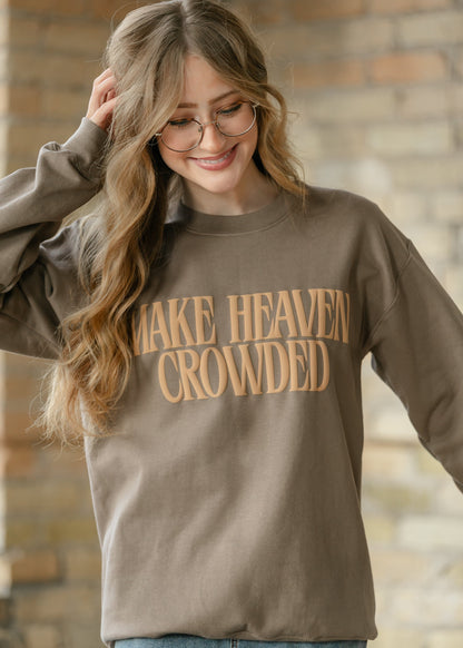 Make Heaven Crowded Pullover Sweatshirt FF Tops