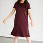 Manda Athletic Midi Dress Dresses Burgundy / XS