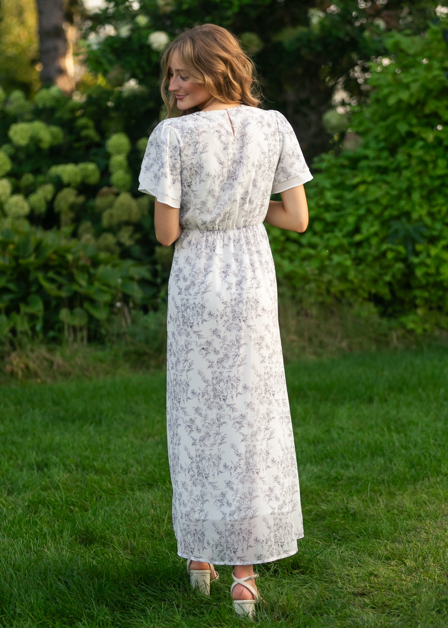 Maren Floral Straight Maxi Dress, Large