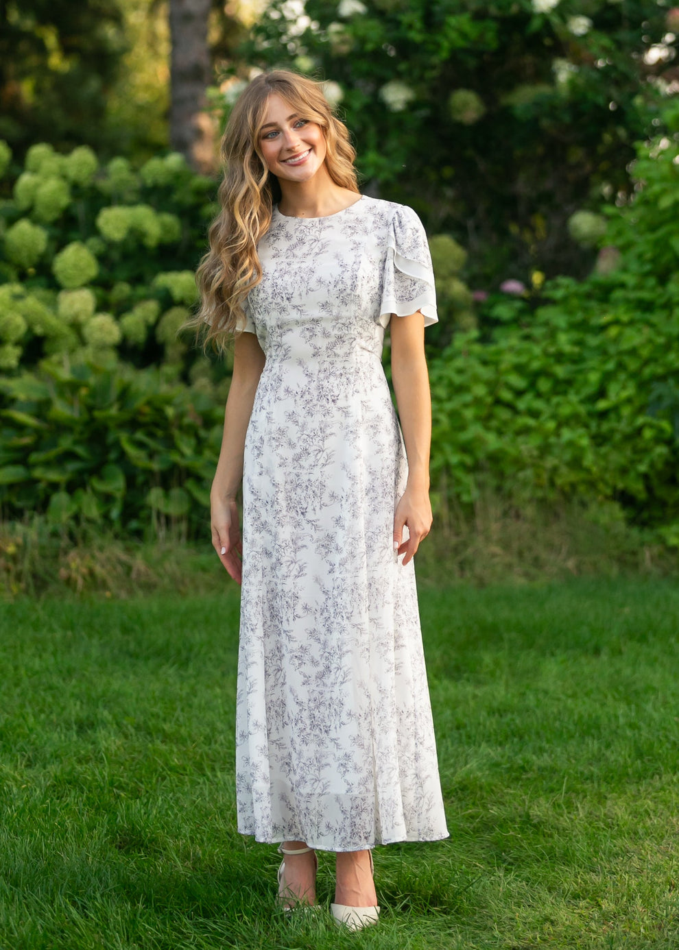 Maren Floral Straight Maxi Dress, Large