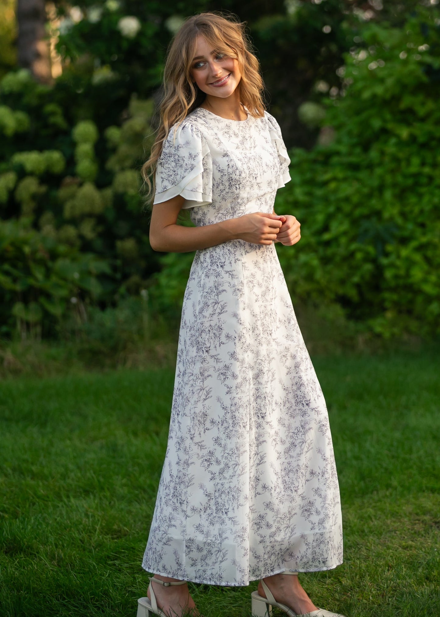 Maren Floral Straight Maxi Dress IC Dresses