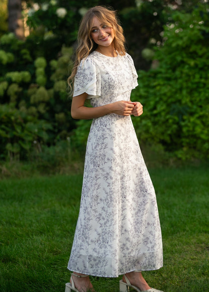 Maren Floral Straight Maxi Dress IC Dresses