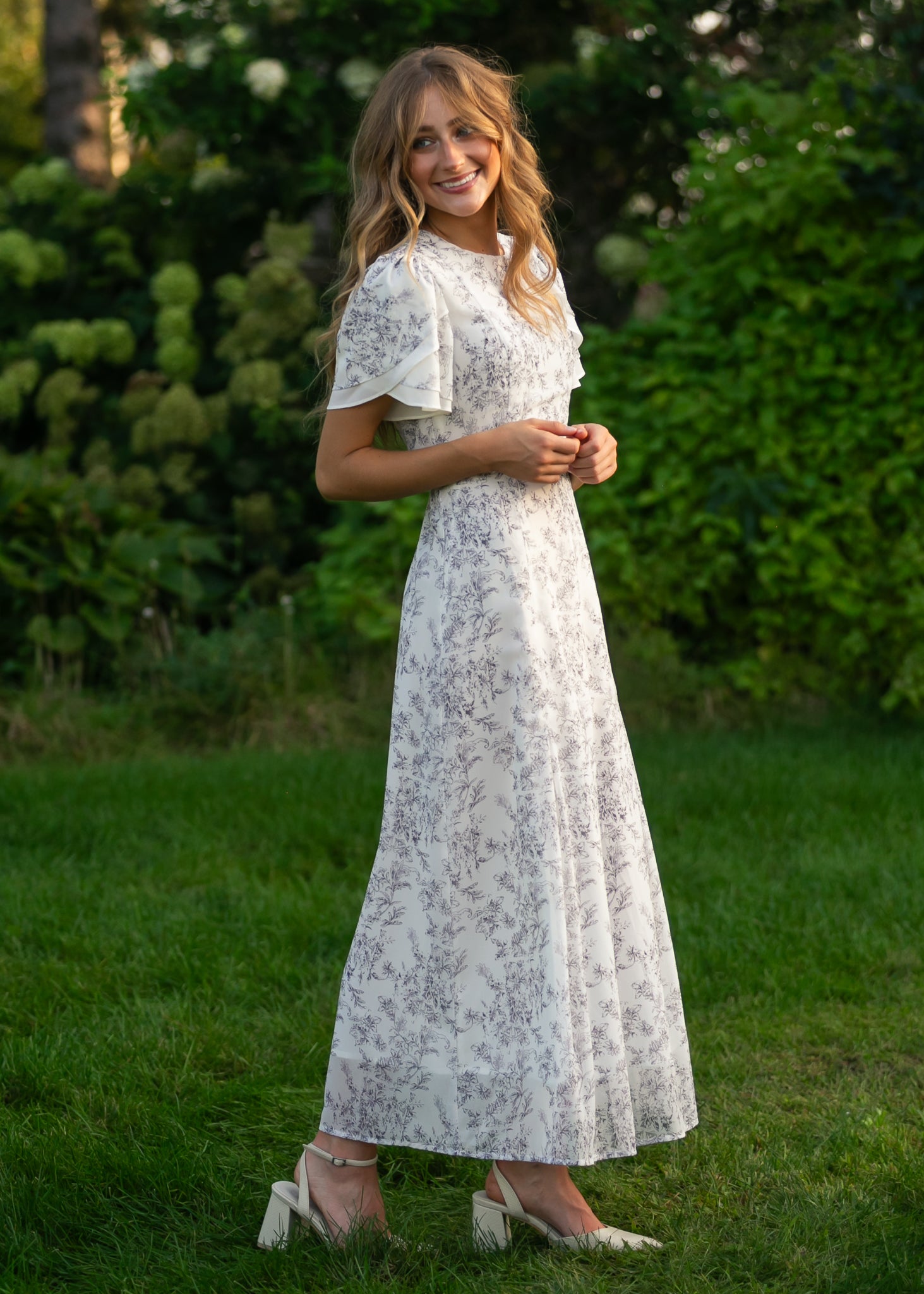 Maren Floral Straight Maxi Dress – Inherit Co