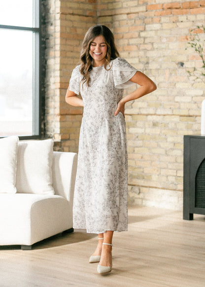 Maren Floral Straight Maxi Dress IC Dresses