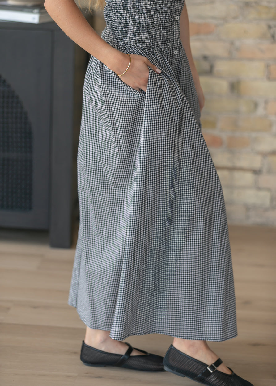Margaret Button Front Midi Dress FF Dresses