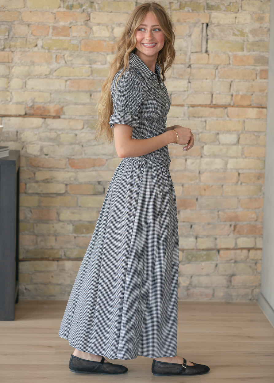 Margaret Button Front Midi Dress IC Dresses