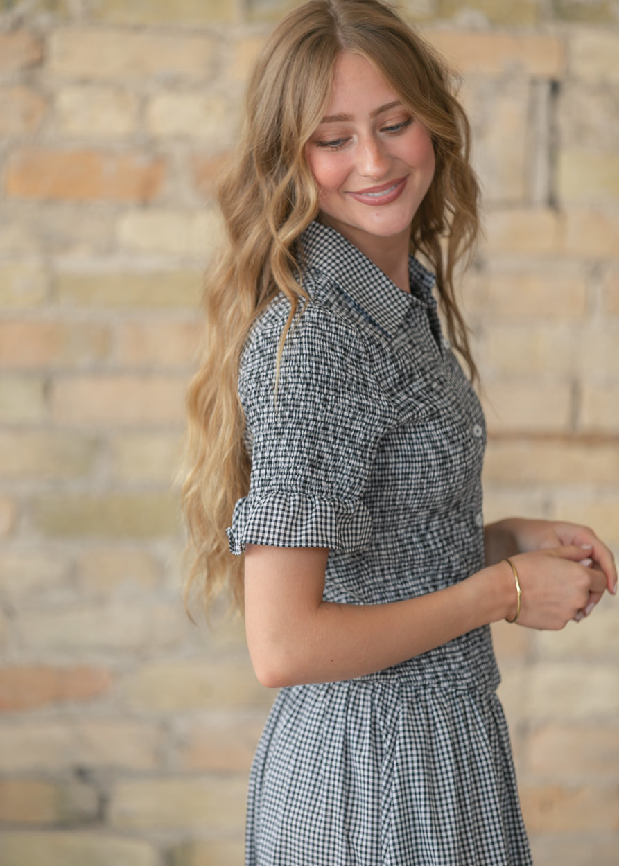 Margaret Button Front Midi Dress IC Dresses