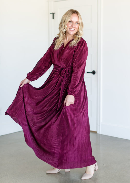 Marilyn Faux Wrap Maxi Dress FF Dresses