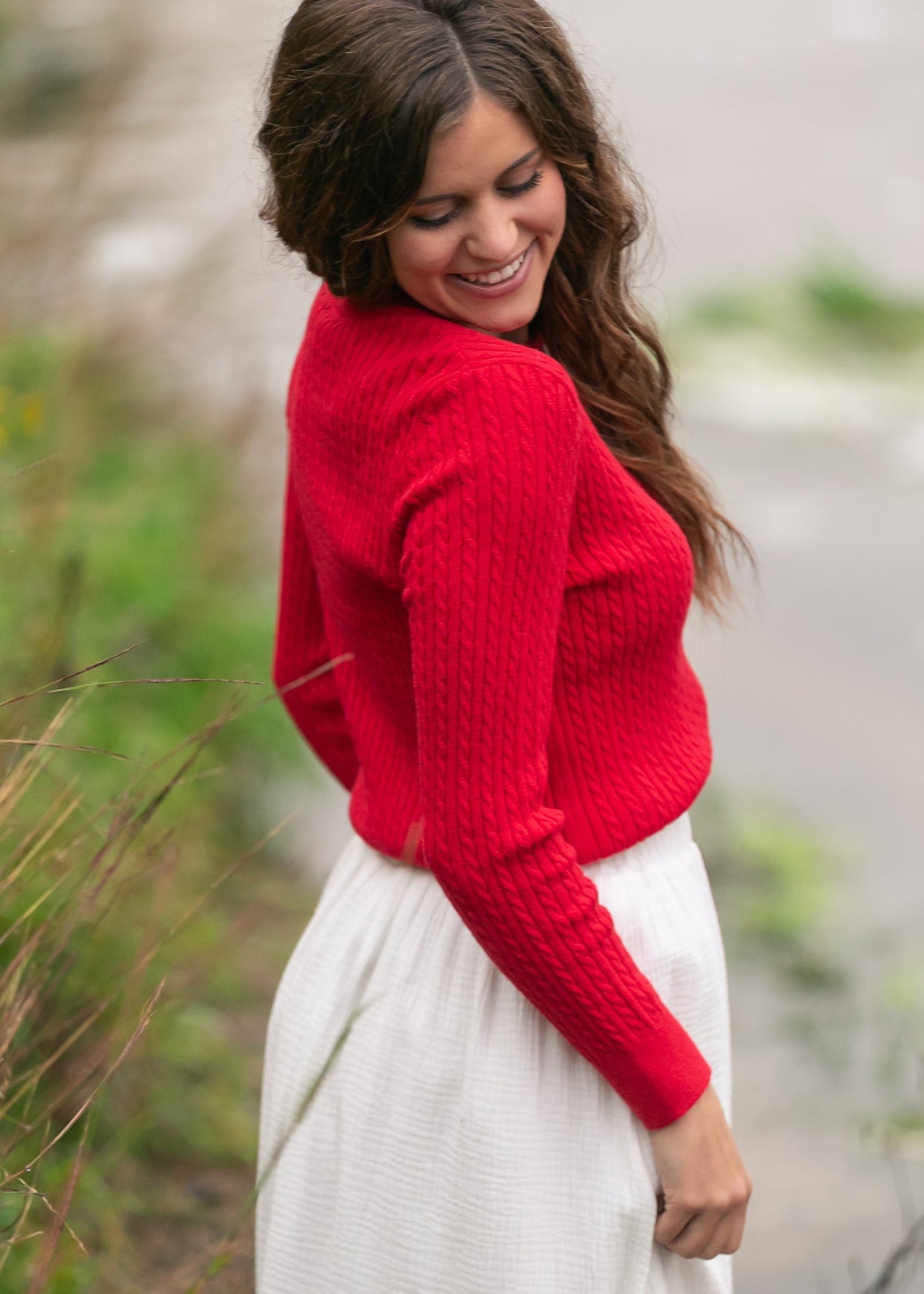 Mason Red Button Up Cardigan FF Layering Essentials