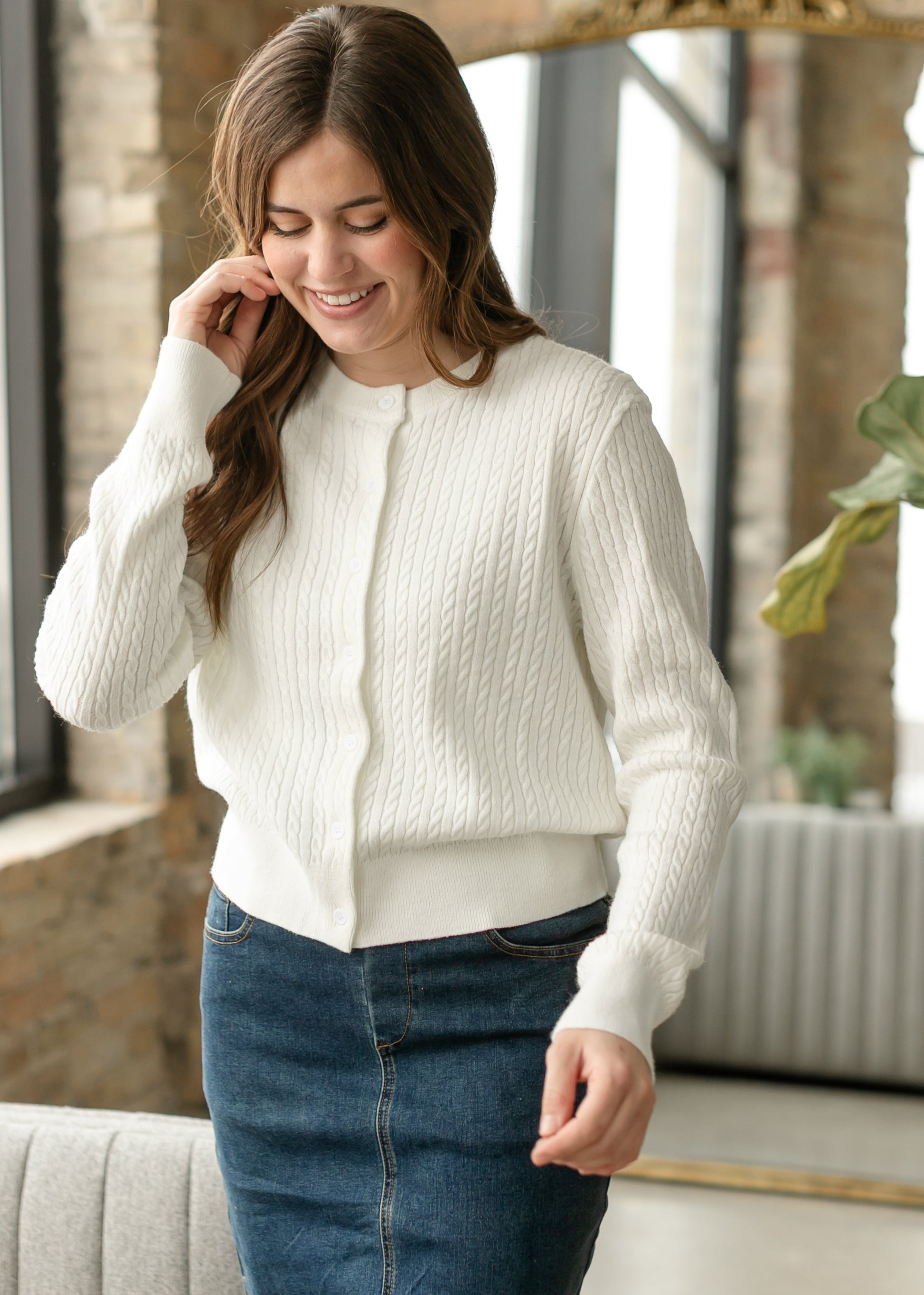 Mason White Button Up Cardigan IC Layering Essentials