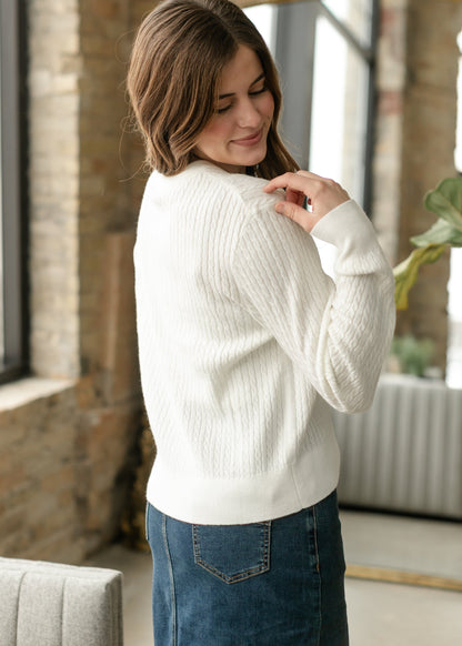 Mason White Button Up Cardigan IC Layering Essentials