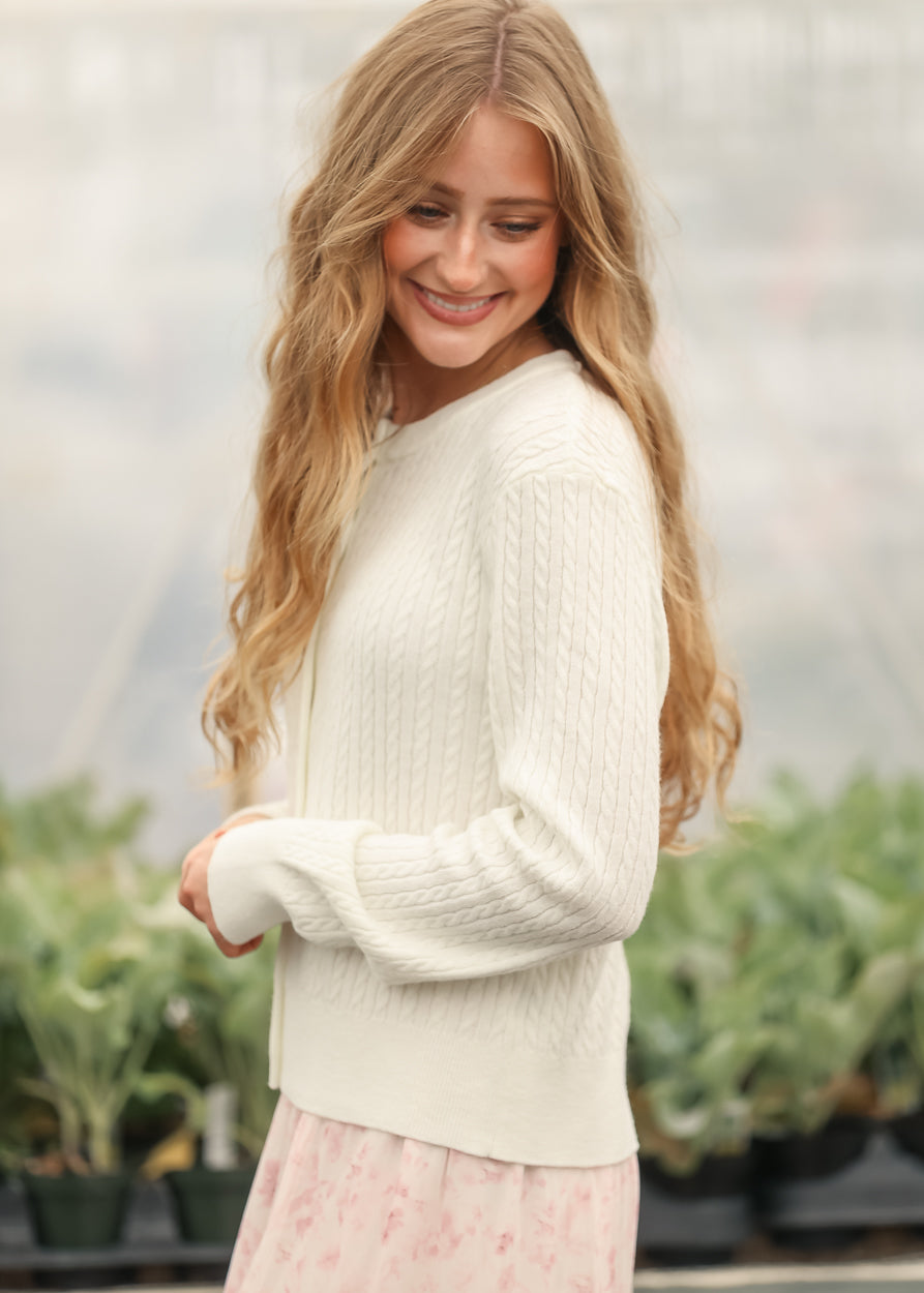 Mason White Button Up Cardigan IC Layering Essentials