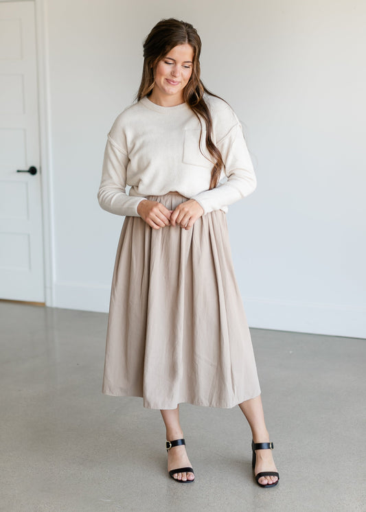 Maya A-line Trouser Midi Skirt FF Skirts