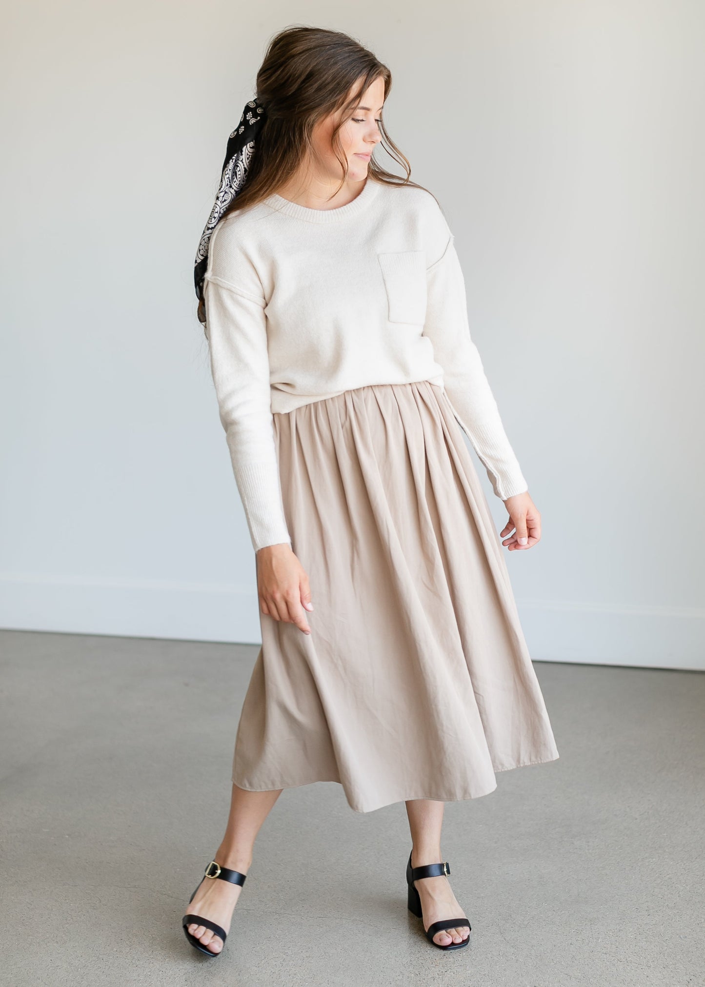 Maya A-line Trouser Midi Skirt FF Skirts