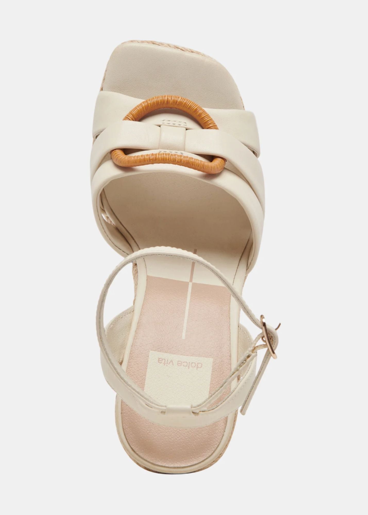 Maze Ivory Leather Wedge Sandals Shoes