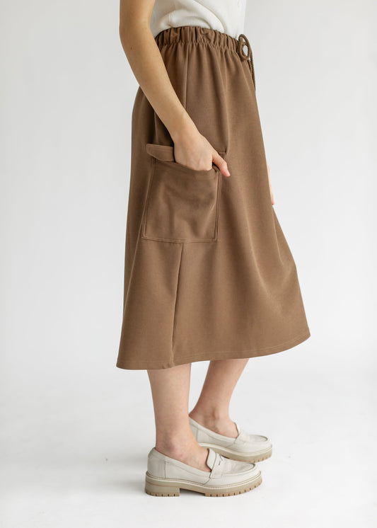Mazie Midi A-line Cargo Skirt FF Skirts